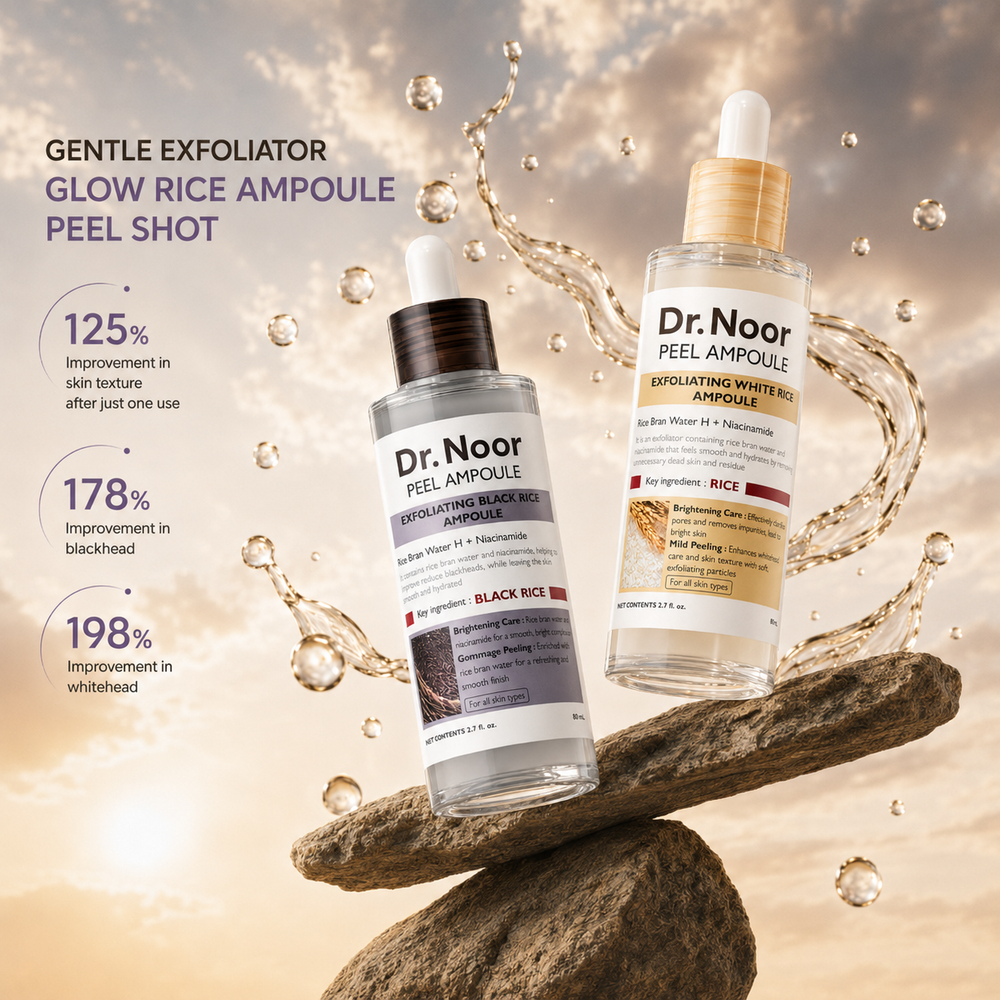 Dr. Noor Lab | Rice & Black Rice Peel Ampoule Bundle