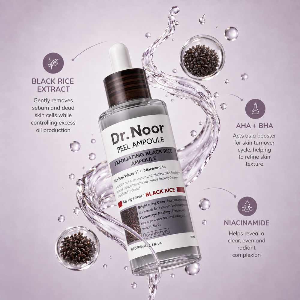 Dr.Noor Black Rice Peel Ampoule