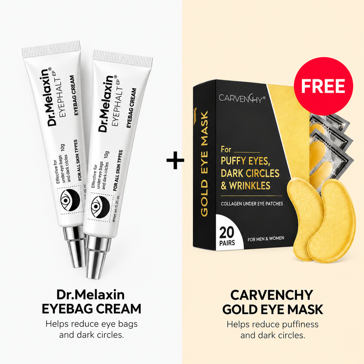Buy 2 + Free 24k Gold dark circles Eye Patches